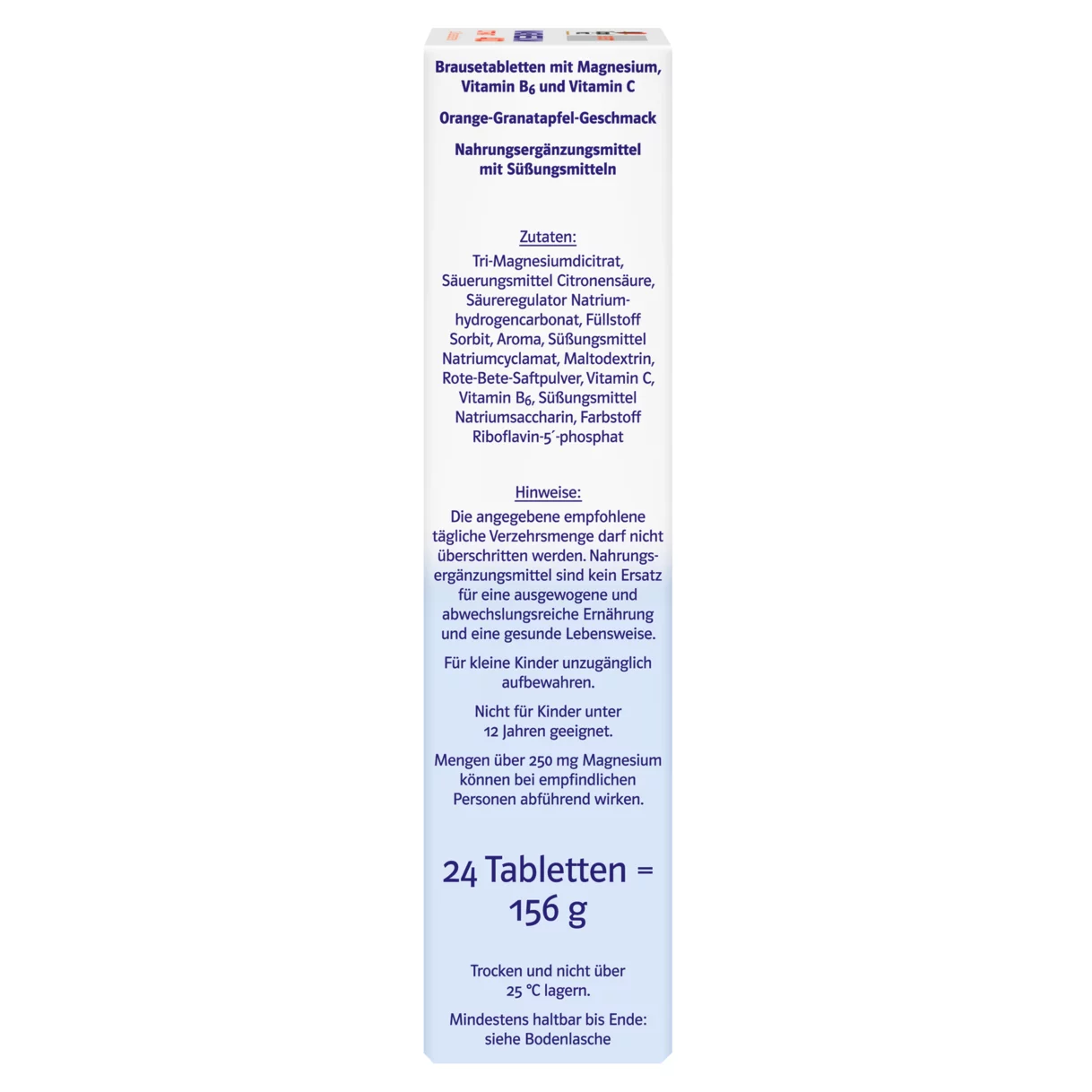 Abbildung der Produktverpackung Doppelherz system MAGNESIUM 400 CITRAT BRAUSETABLETTEN Seitenansicht rechts